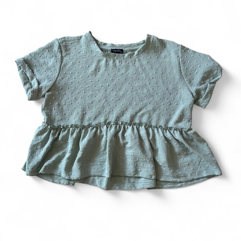 Women’s ' Stylish Green Peplum Top